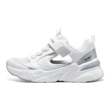 Skechers Bobs Bamina Anti-Kick And Wear-Resistant Kids Lifestyle Shoes White Gray Teenagers 27.5