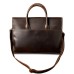 Simple&nature Cow Leather Handbag Shoulder Bag Crossbody Bag Briefcase Medium Size Men's Dark Brown Коричневый