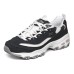 Skechers D'LITES Cushioning Anti-Slip And Wear-Resistant Low-Top Casual Running Shoes Women's Marine Blue 36