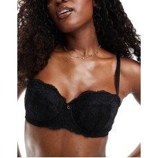 Ann Summers Sexy Lace padded balconette bra in black Черный, US 42 DDD/F