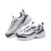 Skechers D'LITES 1.0 Cushioning Wear-Resistant Low-Top Casual Shoes Women's White Gray Black White Gray Black, 37