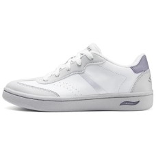 Skechers Modern Comfort Anti Slip Wear Resistant Low Top Skateboard Shoes Women's White Gray Purple White Gray Purple, 37.5