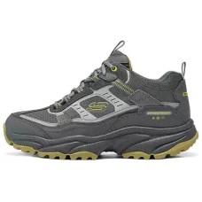 Skechers OUTDOOR MENS Anti-Slip Wear-Resistant Mid-Top Hiking Shoes Men's Gray Yellow Серый Желтый, 41
