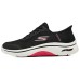 Skechers WOMEN'S GO WALK Breathable Coverage Low-Top Casual Shoes Women's Black Red Black/Peach Pink, 36.5