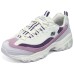Skechers D'LITES 1.0 Anti-Slip Wear-Resistant Low-Top Chunky Sneakers Women's White Purple Белый Фиолетовый, 38