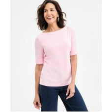 Топ Style & Co BoatNeck Fiesta Pink Heart, L