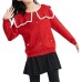 Skechers New Year Sweater Red Background With Auspicious Pattern All Over Print Teenagers Red Background with Auspicious Pattern All over Print/03PQ, 130