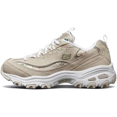 Skechers D Lites Low Top Daddy Shoes Grey/Brown Women's 35