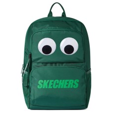 Skechers Fabric Backpack Regular Unisex Happy Green, Large Eyes Stickers With Separate Packaging Joyful green