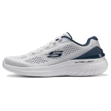Skechers Anti Slip Wear Resistant Low Top Casual Running Shoes Men's Gray Blue Gray Blue, 39.5
