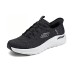 Skechers Cushioning Anti-Slip And Wear-Resistant Low-Top Running Shoes Men's Black White Черно-белый, 39.5