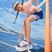 Skechers Girls Slip Resistant Breathable Kids Lifestyle Shoes Black White Pink Kids' Black White Pink, 27.5