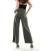 JDY high waisted crop wide fit trousers in dark green Kambaba, L L34