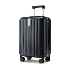 Hanke Aluminum Frame Check-in Suitcase Travel Lockable Luggage 20 Inch 24 Inch Unisex Multicolor Black Jade Black, 14 Inches