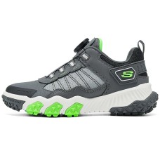 Skechers Wear-Resistant Low-Top Kids' Running Shoes Gray Kids' Charcoal Gray/Lemon, 35