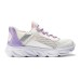 Skechers Hands Free Slip Ins Slip Resistant Cushioning Abrasion Resistant Kids Lifestyle Shoes White Purple Teenagers Белый Фиолетовый, 35