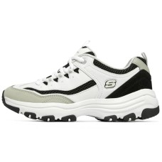 Skechers Arch Fit D'Lites 'White Black Beige' Women's 39