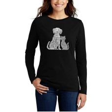 Лонгслив LA Pop Art Dogs & Cats Черный, Small