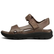 Skechers Cushioned Slip-Resistant Low-Top Casual Shoes Men's Brown Коричневый, 39.5