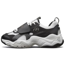 Skechers D'LITES 3.0 Cushioned Slip-Resistant Abrasion-Resistant Breathable Low-Top Chunky Sneakers Men's Black White 39