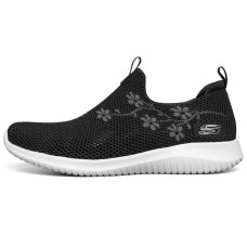 Skechers Ultra Flex Breathable Minimalistic Low Tops Athleisure Casual Sports Shoe Black Women's 35