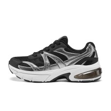 Skechers Slip-Resistant Low-Top Chunky Sneakers Women's Black Silver Черно-серебристый, 35