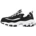 Skechers D'LITES 1.0 Anti-Slip And Wear-Resistant Warm Low-Top Chunky Sneakers Women's Black White Черно-белый, 37.5