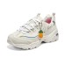 Skechers D'LITES 1.0 Fruit Bears Durable Breathable Low-Top Casual Shoes Women's White 35.5
