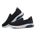 Skechers Go Walk Air Cushioning Breathable Wear-Resistant Slip-Resistant Low-Top Casual Shoes Men's Black Blue 44