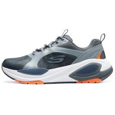 Skechers Cushioning Wear-Resistant Rebound Low-Top Casual Running Shoes Men's Gray gray/multicolor, 39.5