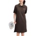 Skechers Short-Sleeved Dresses Women's Melted Chocolate Hot melt chocolate/02Z9, S