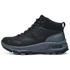 Skechers OUTDOOR Anti-Slip Wear-Resistant Mid-Top Casual Shoes Women's Black Gray Black/charcoal gray, 36
