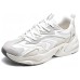 Skechers DLITES Cushioning Anti-Slip And Wear-Resistant Low-Top Chunky Sneakers Men's White Белый/Натуральный, 43