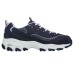 Skechers D'Lites Sparkling Rain Abrasion-Resistant Low-Top Chunky Sneakers Women's Marine Blue 36