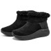 Skechers Slip Ins Warm And Wear-Resistant Short Snow Boots Women's Black Черный, 35