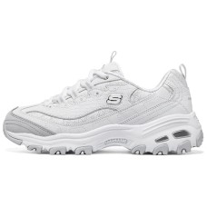 Skechers Durable Breathable Low-Top Chunky Sneakers Women's White Silver Белый, 39.5