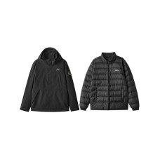 Skechers Water-Resistant Windproof UV Protection Windbreaker Jacket Men's Carbon Black Carbon Black-0018, S