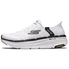 Skechers MEN'S GO Cushioning Anti-Slip And Wear-Resistant Low-Top Running Shoes Men's White Black Черно-белый, 41
