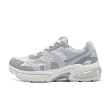 Skechers Anti-Slip Wear-Resistant Low-Top Chunky Sneakers Women's White Gray White gray, 38