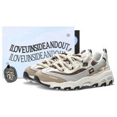 Skechers D'LITES 1.0 Coffee Bear Anti-Slip And Wear-Resistant Lightweight Low-Top Chunky Sneakers Women's Brown Коричневый, 35.5