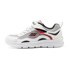 Skechers Kids Slip Resistant Cushioning Abrasion Resistant Low Top Kids Lifestyle Shoes White Black Teenagers Черно-белый, 32