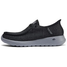 Skechers Cushioning Wear-Resistant Low-Top Casual Shoes Men's Black Gray Black Gray, 43.5