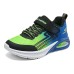 Skechers Kids Anti-Slip Wear-Resistant Low-Top Kids' Running Shoes Black Blue Kids' Black Blue/Lemon, 27.5
