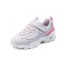 Skechers Cushioning Wear-Resistant Kids Lifestyle Shoes White Pink Teenagers Lavender/Multicolor, 28.5