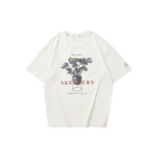 Skechers T-Shirt Unisex Cream Beige White Cream Beige/00NA, 2XL