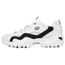 Skechers D'LITES 2.0 2.0 Cushioning Wear-Resistant Low-Top Chunky Sneakers Men's White Black 41
