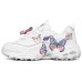 Skechers D'LITES 1.0 Cushioning Anti-Slip And Wear-Resistant Low-Top Casual Shoes Women's White Multicolor Butterfly 35