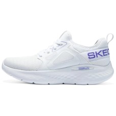 Skechers WOMEN'S GO Series Anti-Slip Wear-Resistant Low-Top Running Shoes Women's White Белый Фиолетовый, 38.5