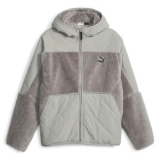 Puma Classics Utility Full Zip Jacket Mens Grey Casual Athletic Outerwear 621676 XL