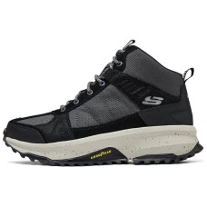 Skechers OUTDOOR MENS Anti-Slip Wear-Resistant Mid-Top Hiking Shoes Men's Black Gray Color Черный, 45